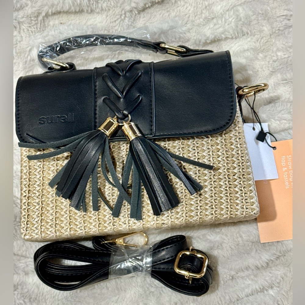 Black and Tan Crossbody Bag NWT